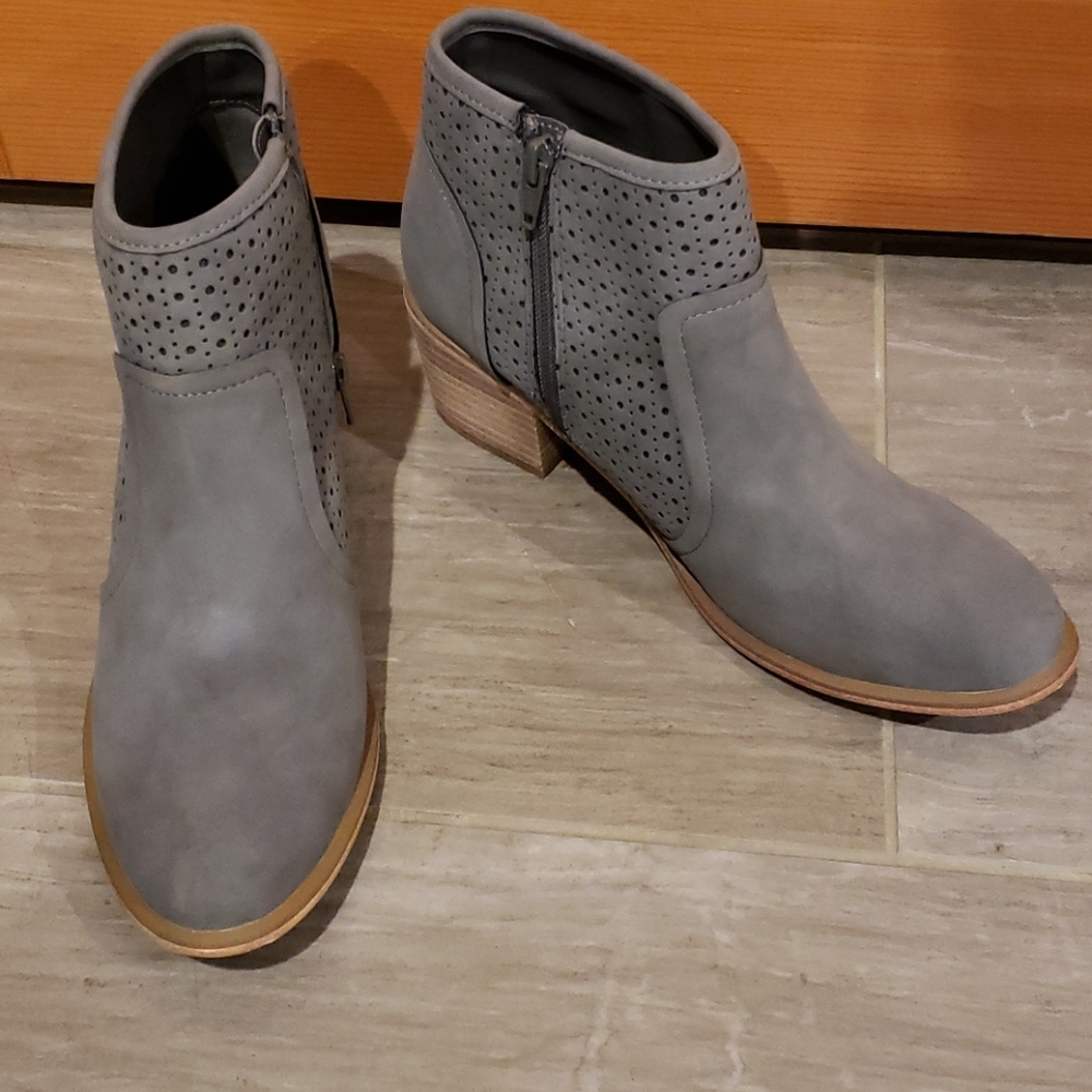 Gray booties